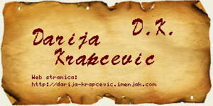 Darija Krapčević vizit kartica
